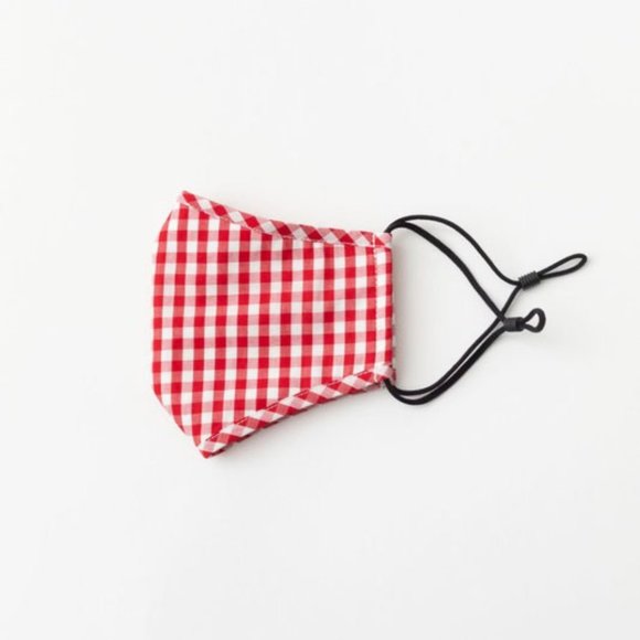 Red Gingham Reusable 3 Layers Filter Pocket Mask - Picture 5 of 8